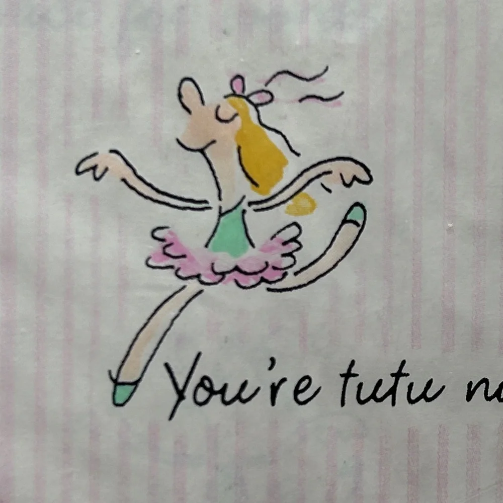 Vintage Gift Wrap Hallmark Lite Square Set of 2 (4 sheets total) Ballerinas NEW